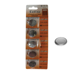 Συσκευασία 5 μπαταρίες λιθίου κουμπία CR2025 [00600020]