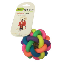 Παιχνίδι σκύλου πολύχρωμη μπάλα 6,5cm με κουδουνάκι [10501588]