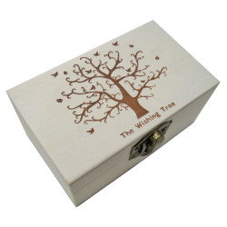 Ξύλινο κουτί με πυρογραφία για decoupage “The Wishing Tree” [20601323]