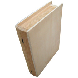 Αλουστράριστο ξύλινο κουτί σε σχήμα βιβλίου για decoupage [20601331]