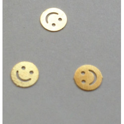 50 μεταλλικά διακοσμητικά νυχιών χρυσά Happy Face [40502059-21]