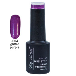 Ημιμόνιμο μανό one step 5ml - Glitter purple [40504002-004]