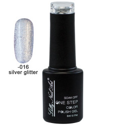 Ημιμόνιμο μανό one step 5ml - Silver glitter [40504002-016]