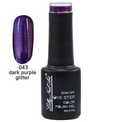 Ημιμόνιμο μανό one step 5ml - Dark purple glitter [40504002-043]