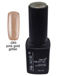 Ημιμόνιμο τριφασικό μανό 12ml - Pink gold glitter [40504008-085]