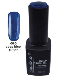 Ημιμόνιμο τριφασικό μανό 12ml - Dark blue glitter [40504008-088]
