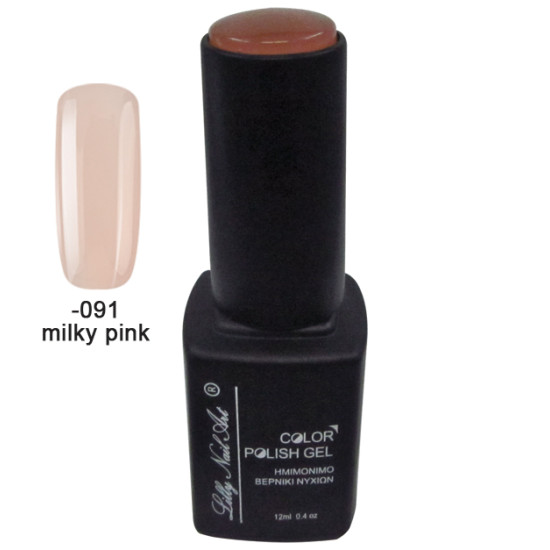 Ημιμόνιμο τριφασικό μανό 12ml - Milky pink (για γαλλικό) [40504008-091]