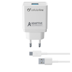 CELLULAR LINE 303906 ACHSMKIT15WTYCW Charger Kit Samsung 15W Type-C White