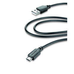 CELLULAR LINE 203947 USBDATACMICROUSB2M USB Data Cable MicroUSB 2M Black