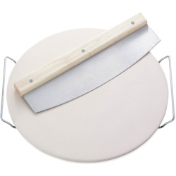 LEIFHEIT 3159 PIZZA STONE WITH CHOPPING KNIFE