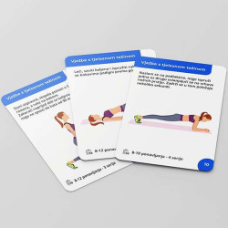 Illustrated cards full body	Illustrated cards for full body exercising
