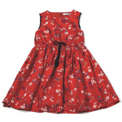 Παιδικό φόρεμα σκούρο κόκκινο φλοράλ H5762 All About Emma H5762