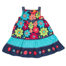 Φλοράλ παιδικό φόρεμα Pusblu 1235