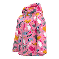 Χειμερινό μπουφάν με κουκούλα 0-7 pink cats 13208123 Name It 