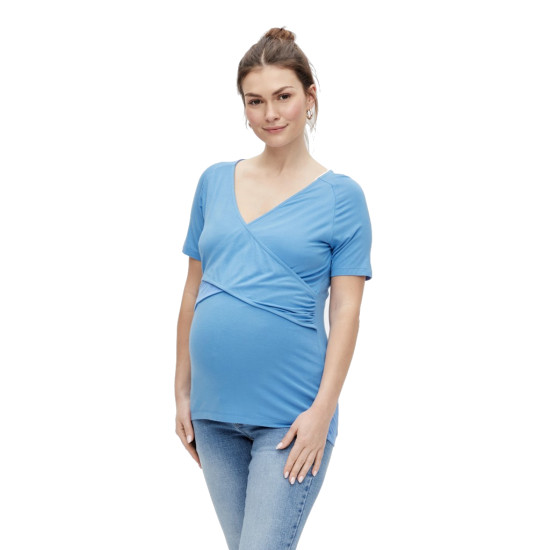 Κοντομάνικο εγκυμοσύνης θηλασμού γαλάζιο 20015851 Mamalicious 