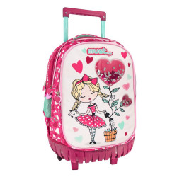 Σχολική τσάντα trolley δημοτικού 34x20x44 3 θήκες Balloon Girl MUST 584988