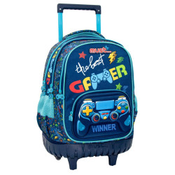 Σχολική τσάντα trolley δημοτικού 34x20x44 3 θήκες The Best Gamer MUST 585014