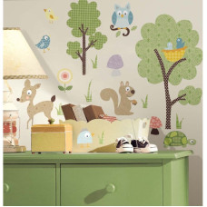 Αυτοκολλητα τοιχου παιδικά “Ζωα του δασους” RoomMates RΜΚ1398