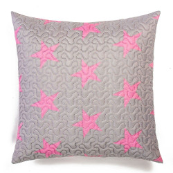 Μαξιλαροθήκη Διακοσμητική Παιδική Star Girl Grey-Pink Melinen 50Χ50 Microfiber
