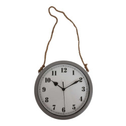 Ρολόι Τοίχου Με Σχοινί 1769 280-220-010 25x4x25cm Grey Πλαστικό