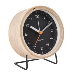 Επιτραπέζιο Ρολόι - Ξυπνητήρι KA5669BK Innate 10.5x6x12cm Black Karlsson Μέταλλο,Ξύλο