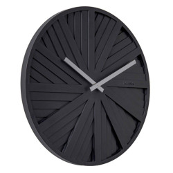 Ρολόι Τοίχου KA5839BK Slides D40cm Black Karlsson Πολυπροπυλένιο