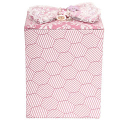 Κουτί Αποθήκευσης Καρδιά-Ροζ Φιόγκος 147-072Ε 1-373-91-167 16x13x12cm Pink Etiquette Χαρτί