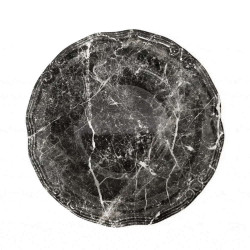 Πιατέλα Marble Στρογγυλή Rpm209K2 Φ33cm Black Espiel Κεραμικό