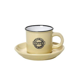 Φλυτζάνι & Πιάτο Σετ 6 τμχ Coffee Espresso 90mlHun307K12 Φ6,3cm Yellow Espiel Κεραμικό