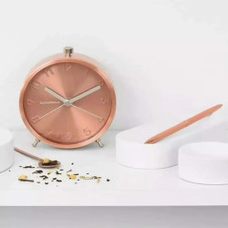 Ρολόι Επιτραπέζιο Glam Copper 11x5cm Cloudnola Μέταλλο,Πλαστικό