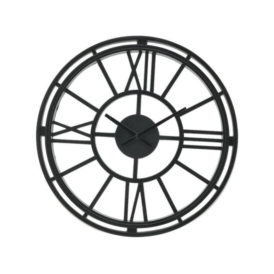 Ρολόι Τοίχου 3-20-925-0028  Μαύρο Δ50 Inart Πλαστικό