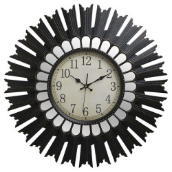 Ρολόι Τοίχου 3-20-385-0075  Αντικέ Μαύρο Φ70 Inart Πλαστικό