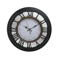 Ρολόι Τοίχου 3-20-385-0077  Μαύρο Φ50 Inart Πλαστικό