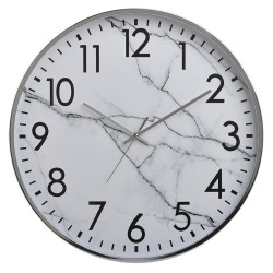 Ρολόι Τοίχου 3-20-284-0167  Λευκό/Ασημί Φ46X4 Inart Πλαστικό