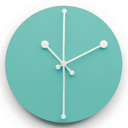 Ρολόι Τοίχου Dotty Clock ABI11 LAZ Φ20cm Μεταλλικό Τurquoise Alessi Μέταλλο
