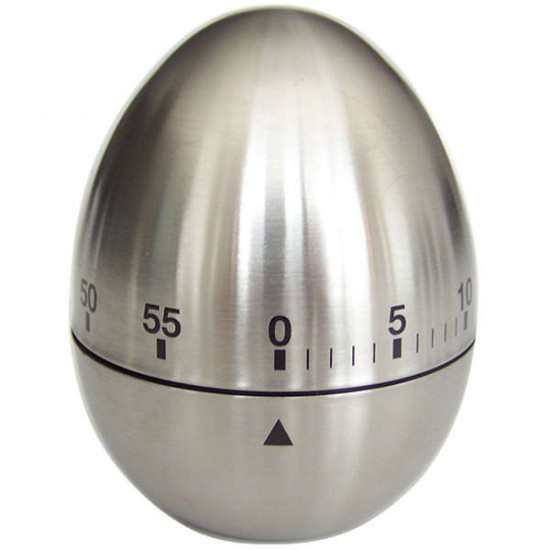 Χρονόμετρο Κουζίνας Αυγό 811007 Μεταλλικό 6,1x7,5cm Silver Ankor Μέταλλο