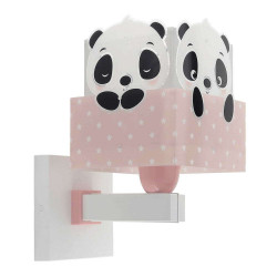 Φωτιστικό Τοίχου-Απλίκα Panda Διπλού Τοιχώματος 63169 S E27 Pink Ango Πολυπροπυλένιο