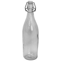 Μπουκάλι Με Πώμα 00.03.3321 8,6Χ31,6cm 1L Γυάλινο Clear Γυαλί