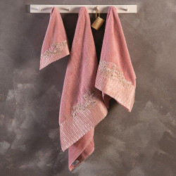 Πετσέτες Valentina Dusty Pink Sb Home Σετ Πετσέτες 70x140cm 100% Βαμβάκι