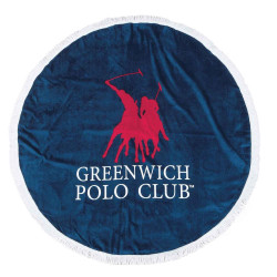 Πετσέτα Θαλάσσης Στρόγγυλη 2824 Blue  Greenwich Polo Club Θαλάσσης Φ160 100% Βαμβάκι
