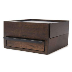 Κουτί Αποθήκευσης Κοσμημάτων Mini Stowit1005314-048 Black-Brown Umbra Μέταλλο,Ξύλο