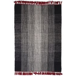 Χαλί Urban Cotton Kilim Tessa Dalia  Black-Red Royal Carpet 130X190cm