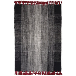 Χαλί Urban Cotton Kilim Tessa Dalia  Black-Red Royal Carpet 160X230cm