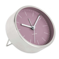 Ρολόι Επιτραπέζιο - Ξυπνητήρι KA5715PU Φ10cm Purple Karlsson Ατσάλι