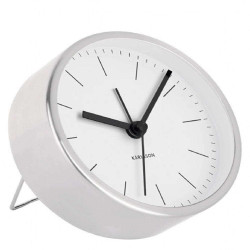 Ρολόι Επιτραπέζιο - Ξυπνητήρι KA5715WH Φ10cm White Karlsson Ατσάλι