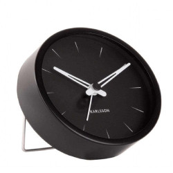 Ρολόι Επιτραπέζιο - Ξυπνητήρι Lure KA5842BK Φ10x5cm Black Karlsson Μέταλλο