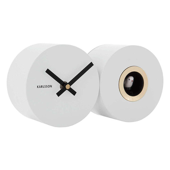Ρολόι Τοίχου Duo Cuckoo KA5789WH 24x7,5x12cm White Karlsson ABS