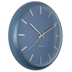 Ρολόι Τοίχου Globe KA5840BL Φ40cm Blue-Gold Karlsson Μέταλλο