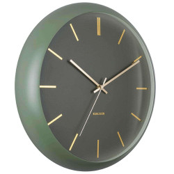 Ρολόι Τοίχου Globe KA5840GR Φ40cm Green-Gold Karlsson Μέταλλο