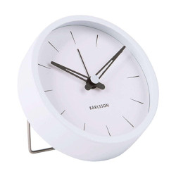 Ρολόι Επιτραπέζιο - Ξυπνητήρι Lure KA5842WH Φ10x5cm White Karlsson Μέταλλο
